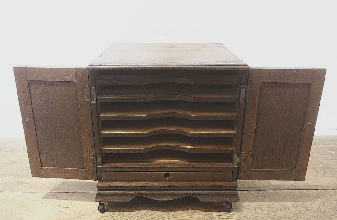 1343 ヴィンテージ　収納棚　陳列台　レコードラック　ケース