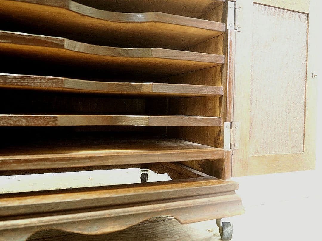 1343 ヴィンテージ　収納棚　陳列台　レコードラック　ケース