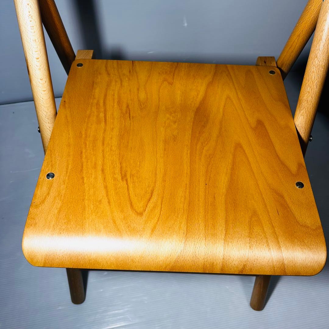 【良品】無印良品 良品計画 廃盤折り 畳み椅子ブナ木材 フォールディングチェア