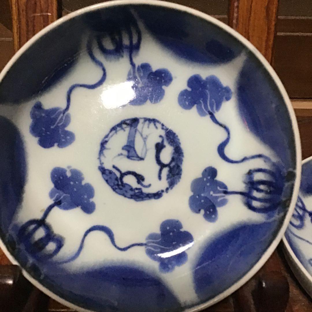 古伊万里染付花の図小鉢2客 江戸時代 - メルカリ