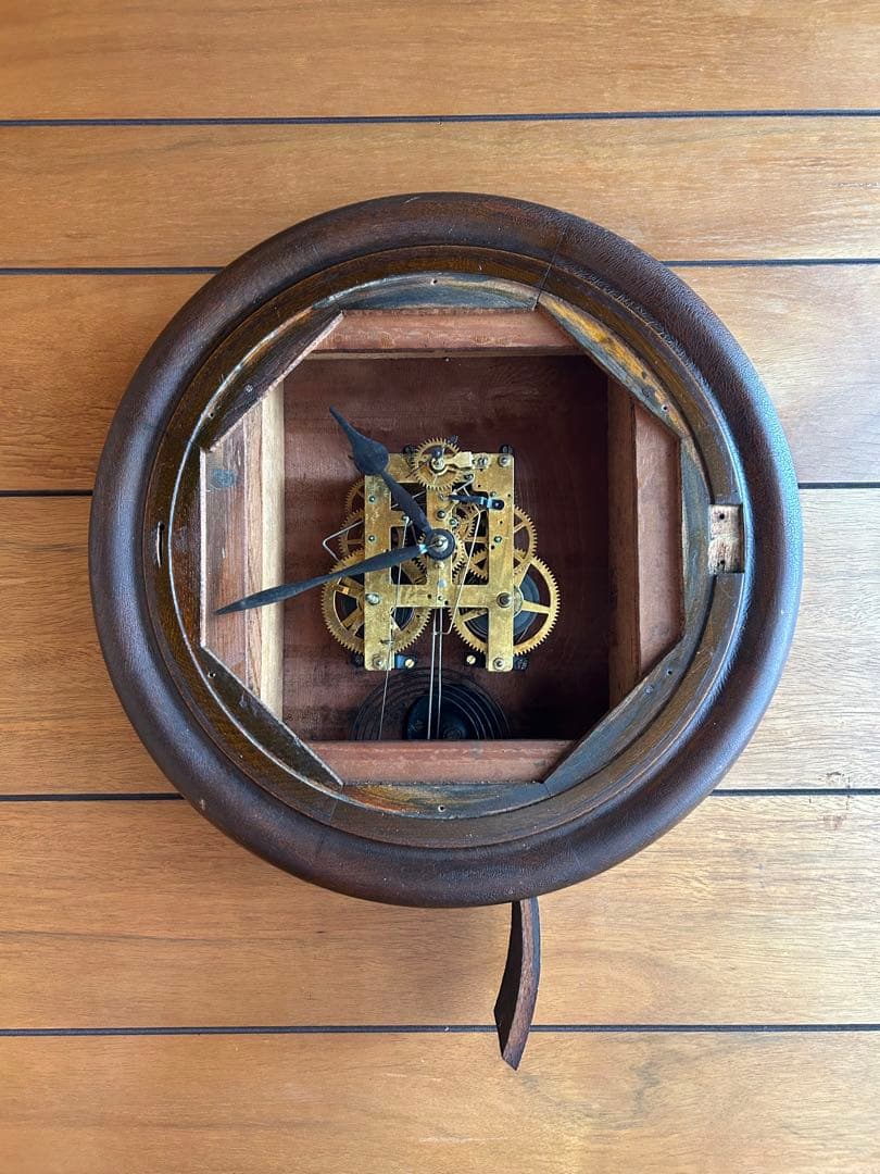 柱時計　掛時計　ゼンマイ　整備済　オーバーホール　レトロ　アンティーク　18