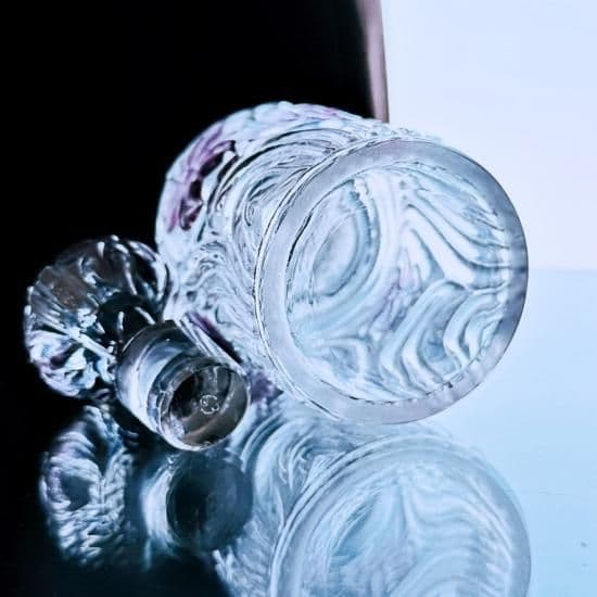 輝くオールドサンルイ 金彩すみれの香水瓶#63パープル 特大【20世紀初頭】