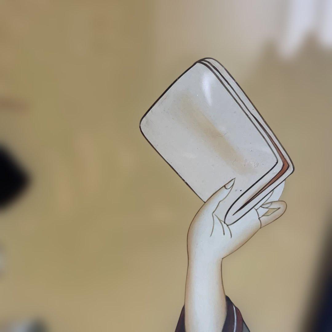 ガラス絵　硝子絵　浮世絵　錦絵　美人大首絵