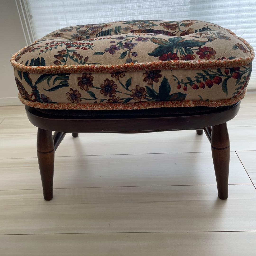 HIDA（飛騨産業）キツツキ オットマン スツール 雉 と花 レトロ - メルカリ