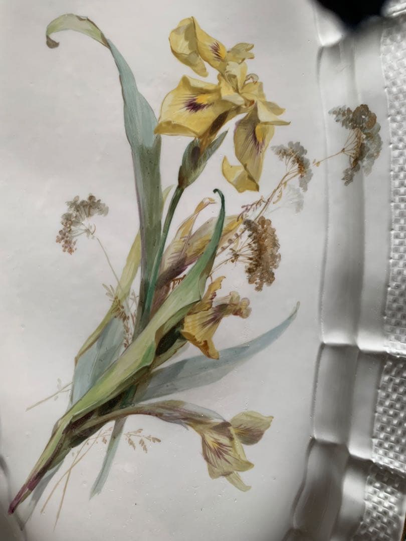 ボタン剣マイセンのオーバル大皿(約60cmX約29cm)