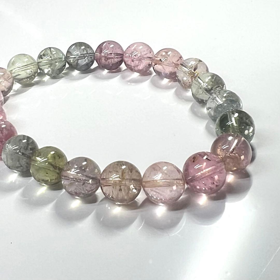 高品質　マルチカラートルマリンブレスレット　透明感良き　7