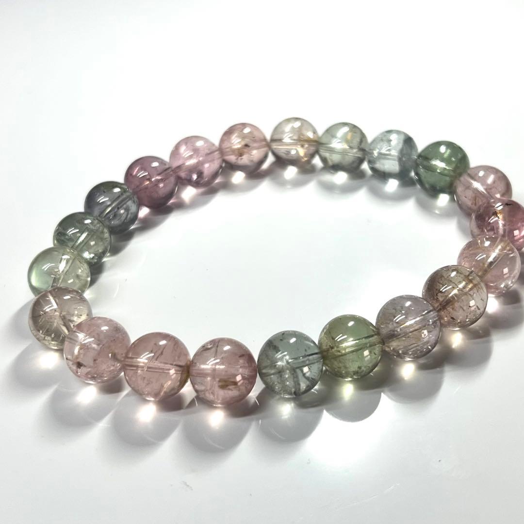 高品質　マルチカラートルマリンブレスレット　透明感良き　7