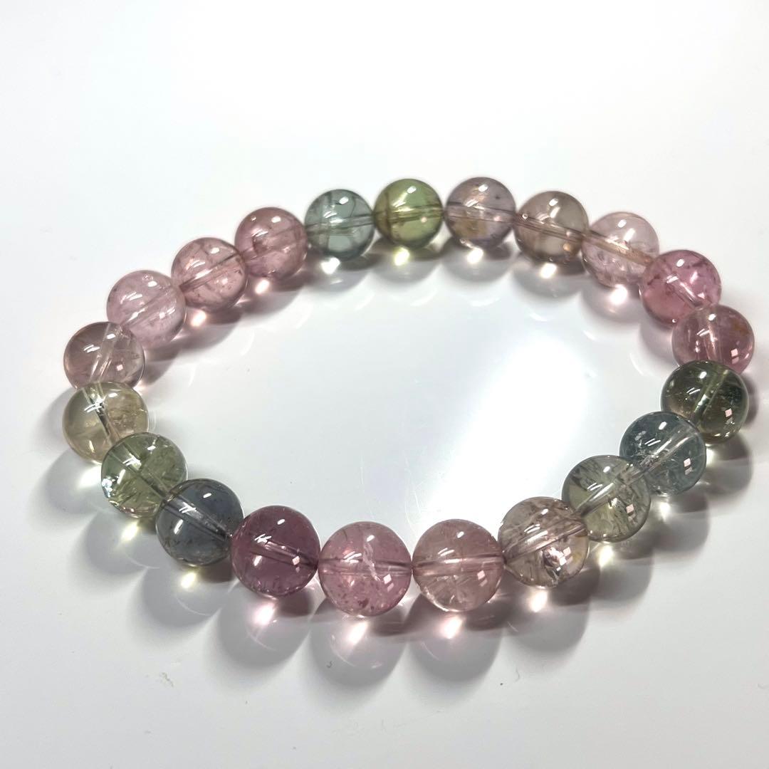 高品質　マルチカラートルマリンブレスレット　透明感良き　7