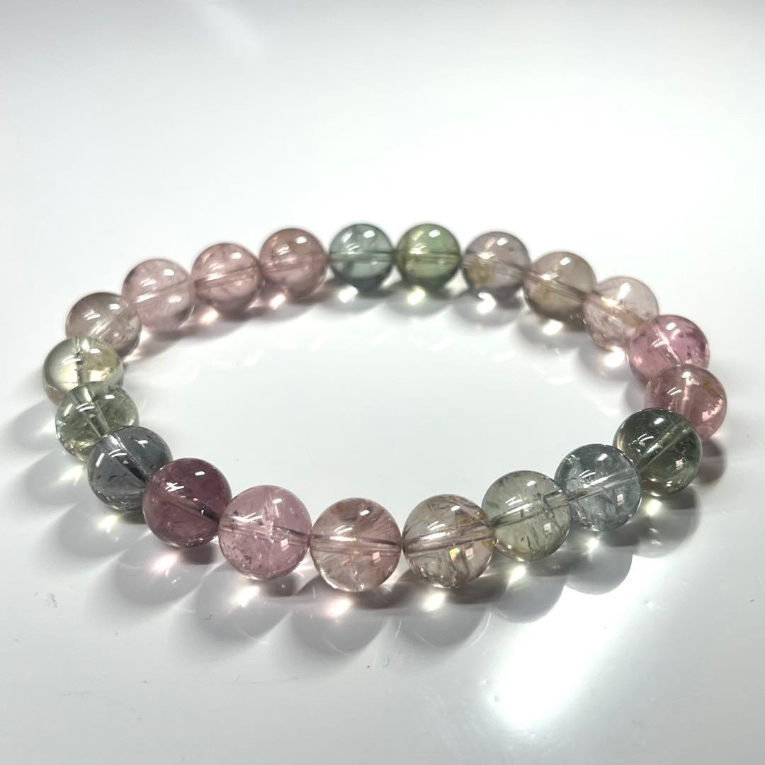 高品質　マルチカラートルマリンブレスレット　透明感良き　7