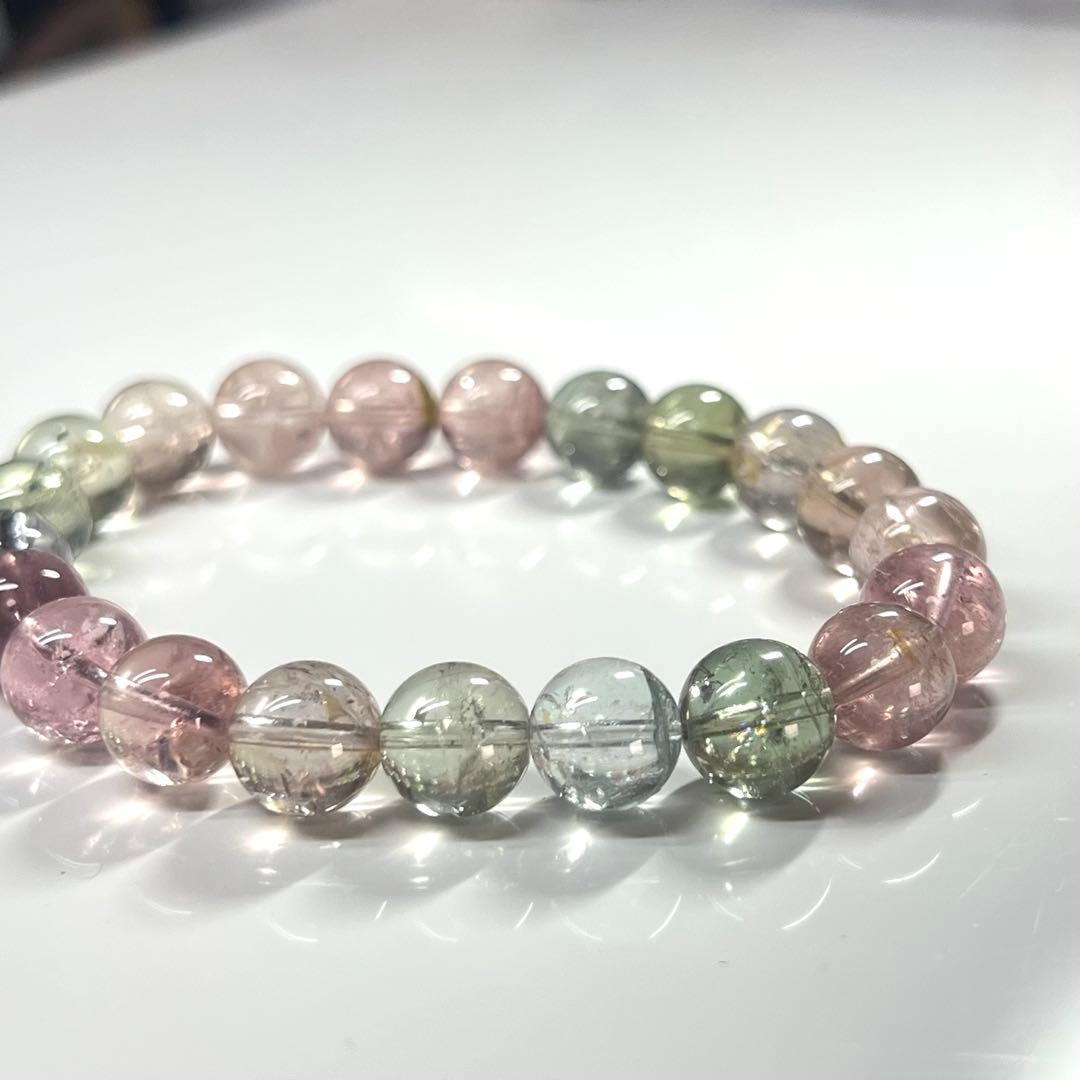 高品質　マルチカラートルマリンブレスレット　透明感良き　7