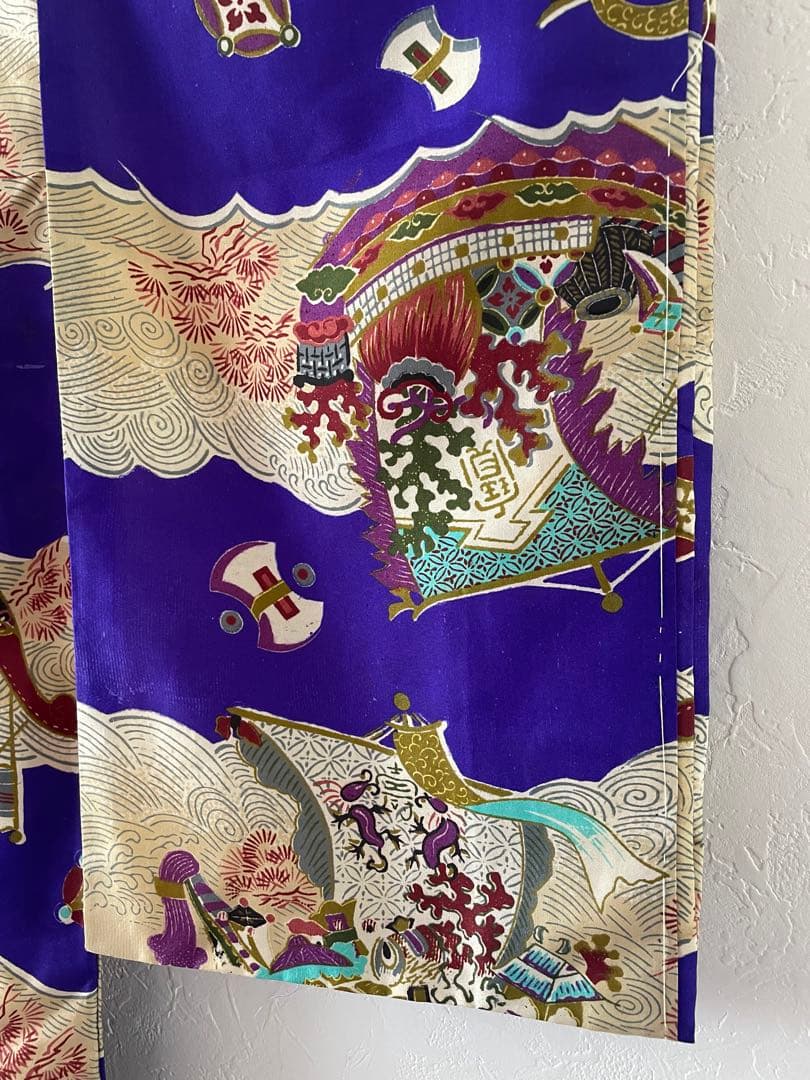 七五三　3歳　アンティークお着物セット　正絹　総絞り被布　雪駄