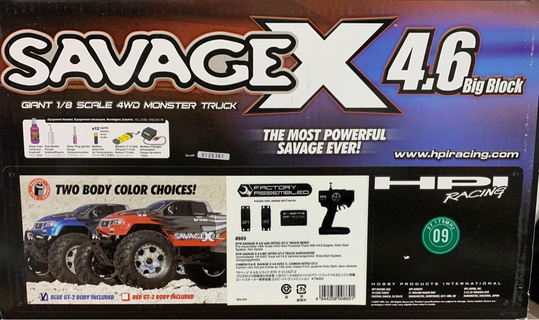 ホビーラジコン HPI RACING 1/8 4WD SAVAGE X