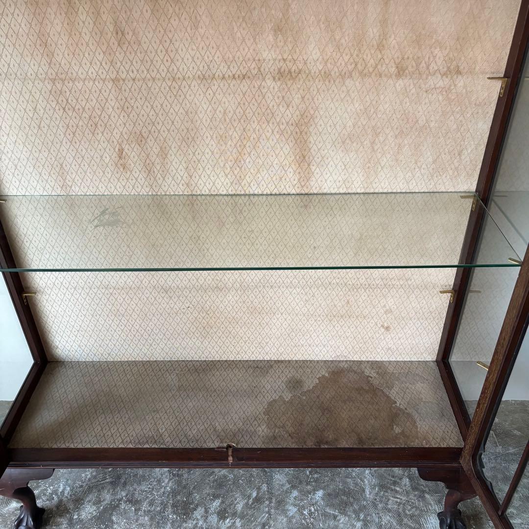 引き取り限定 古いガラスキャビネット アンティークショーケース