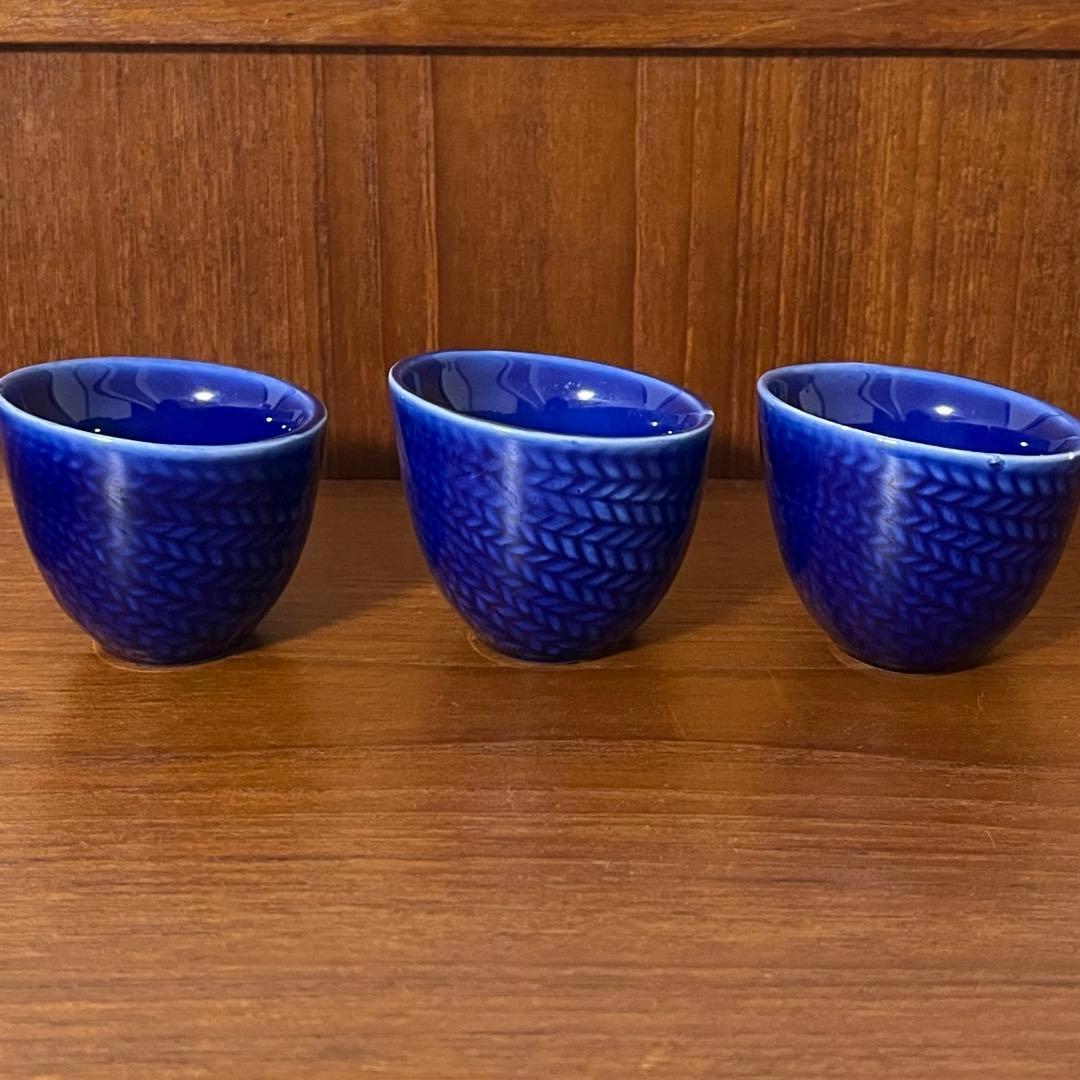 ロールストランド　Bla eld エッグカップ3個小皿3枚