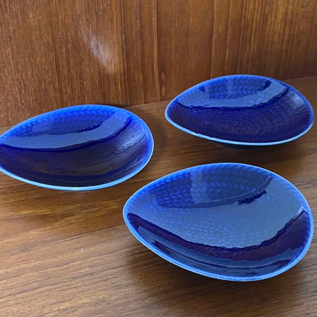 ロールストランド　Bla eld エッグカップ3個小皿3枚