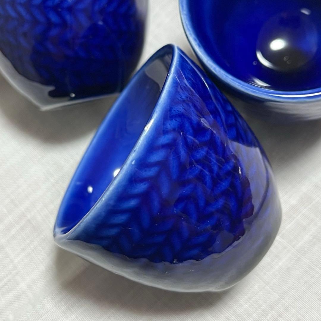 ロールストランド　Bla eld エッグカップ3個小皿3枚