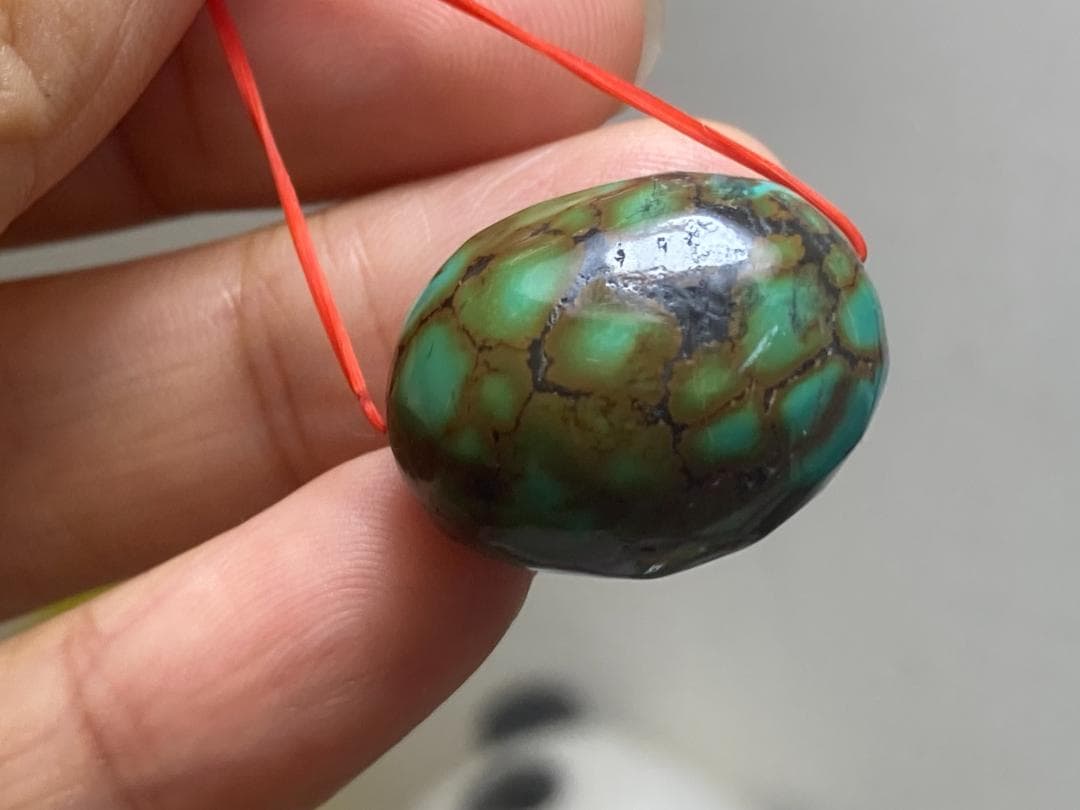 TK68 大粒 通穴 天然 ターコイズ トルコ石 ルース ネックレス ペンダント