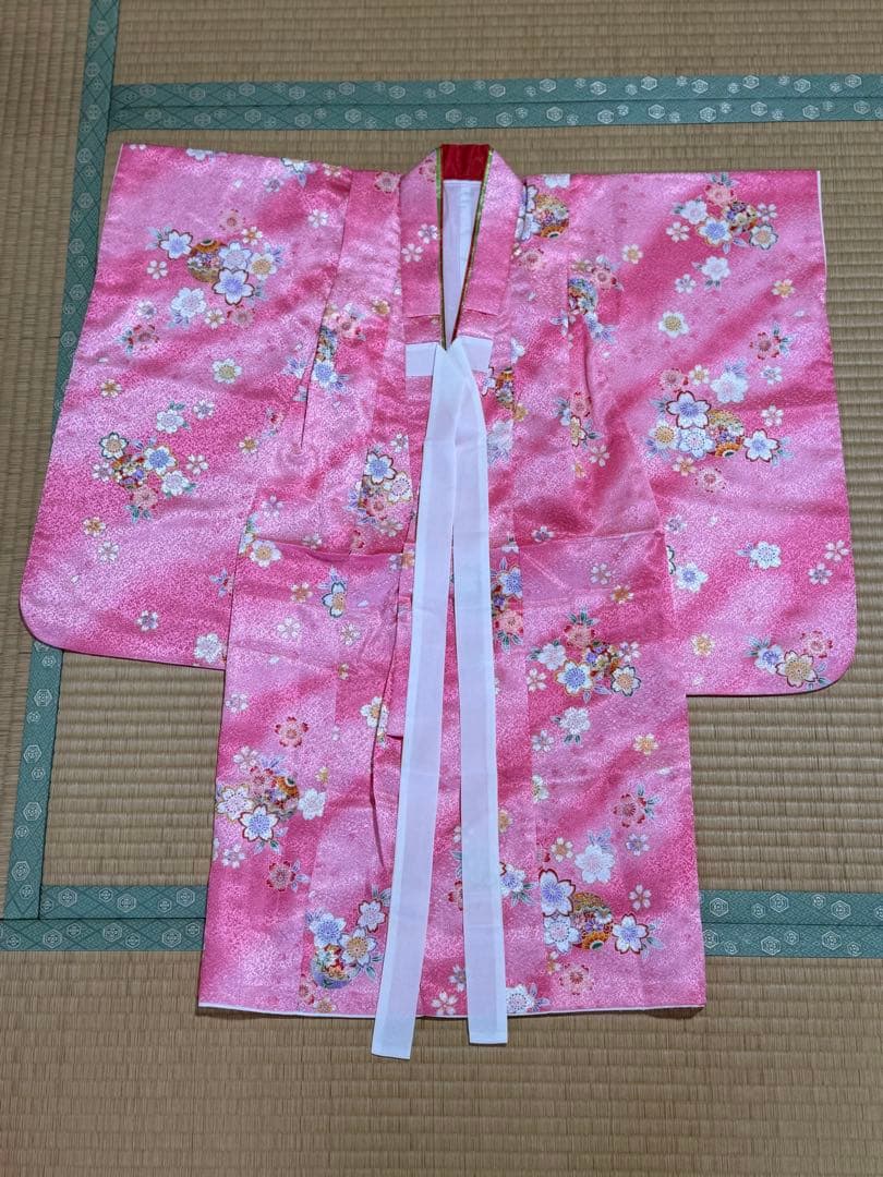 七五三 着物6点セット ピンク 【3歳児2回着用】