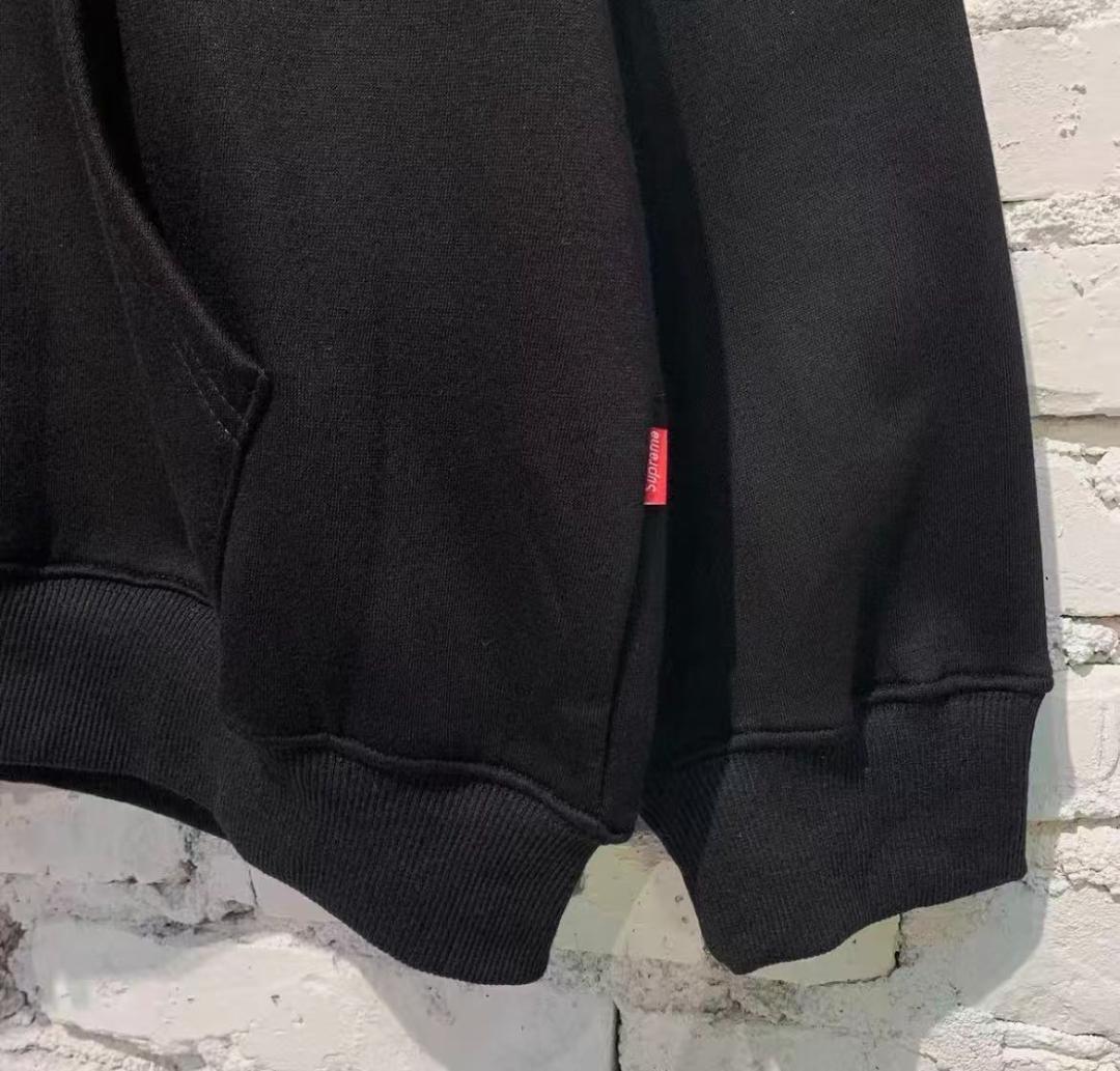 Supreme ロゴ パッチ刺繍 ジップアップ フーディ