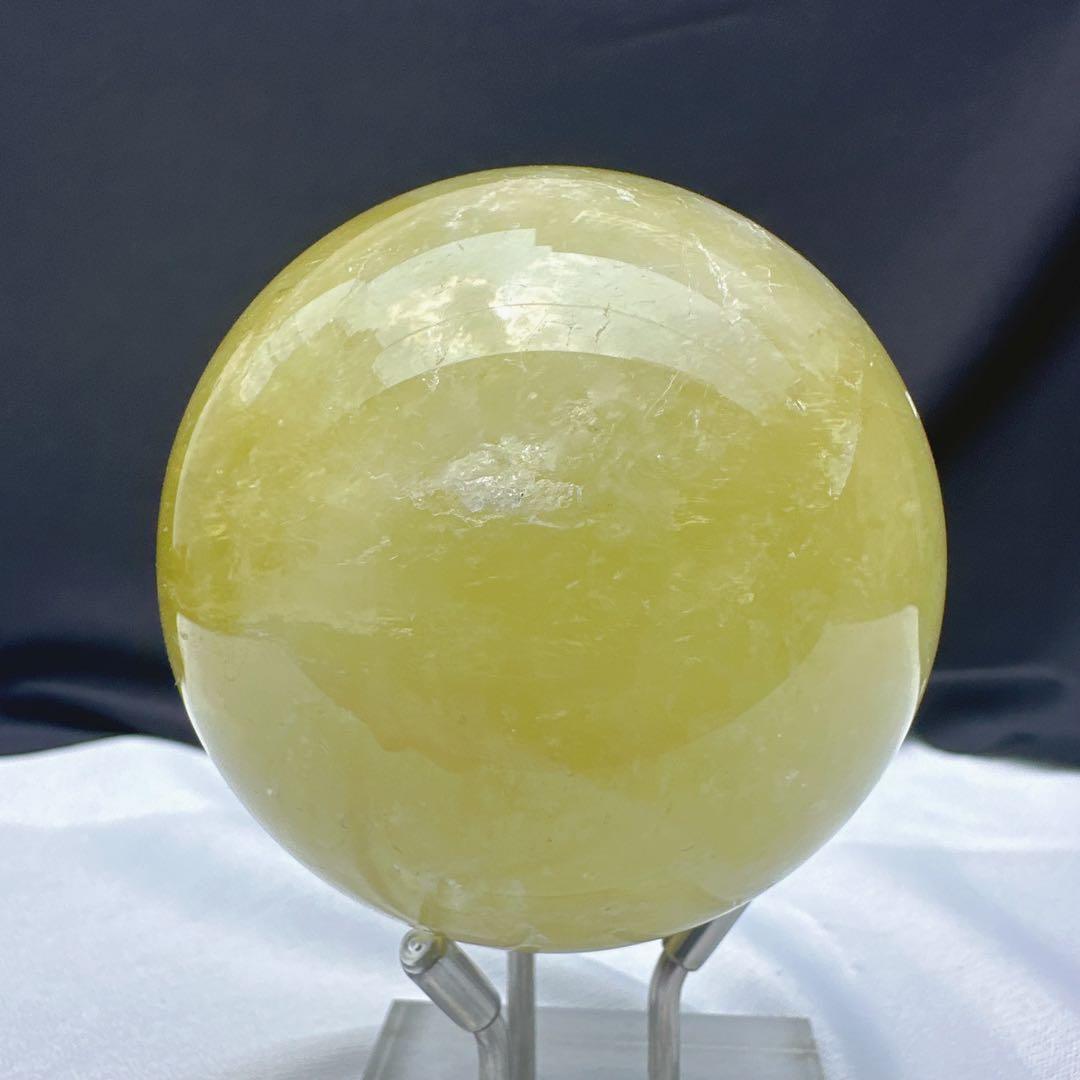 天然石シトリンのスフィア　丸玉　置物E.31