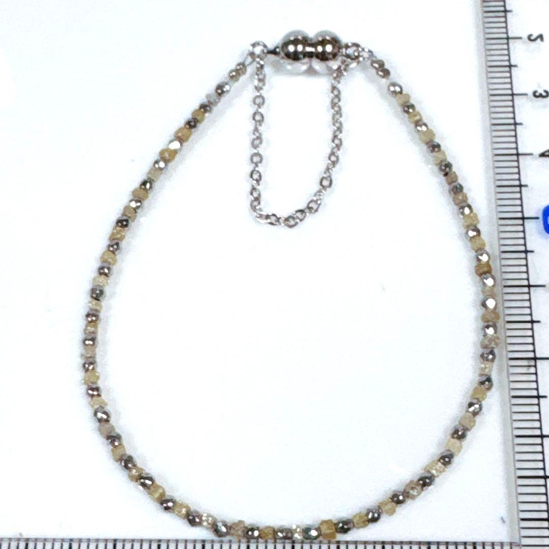 イエローダイヤモンドミラーヘマタイトペンダントシルバメッキブレスNO251837