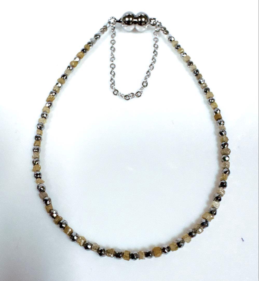 イエローダイヤモンドミラーヘマタイトペンダントシルバメッキブレスNO251837