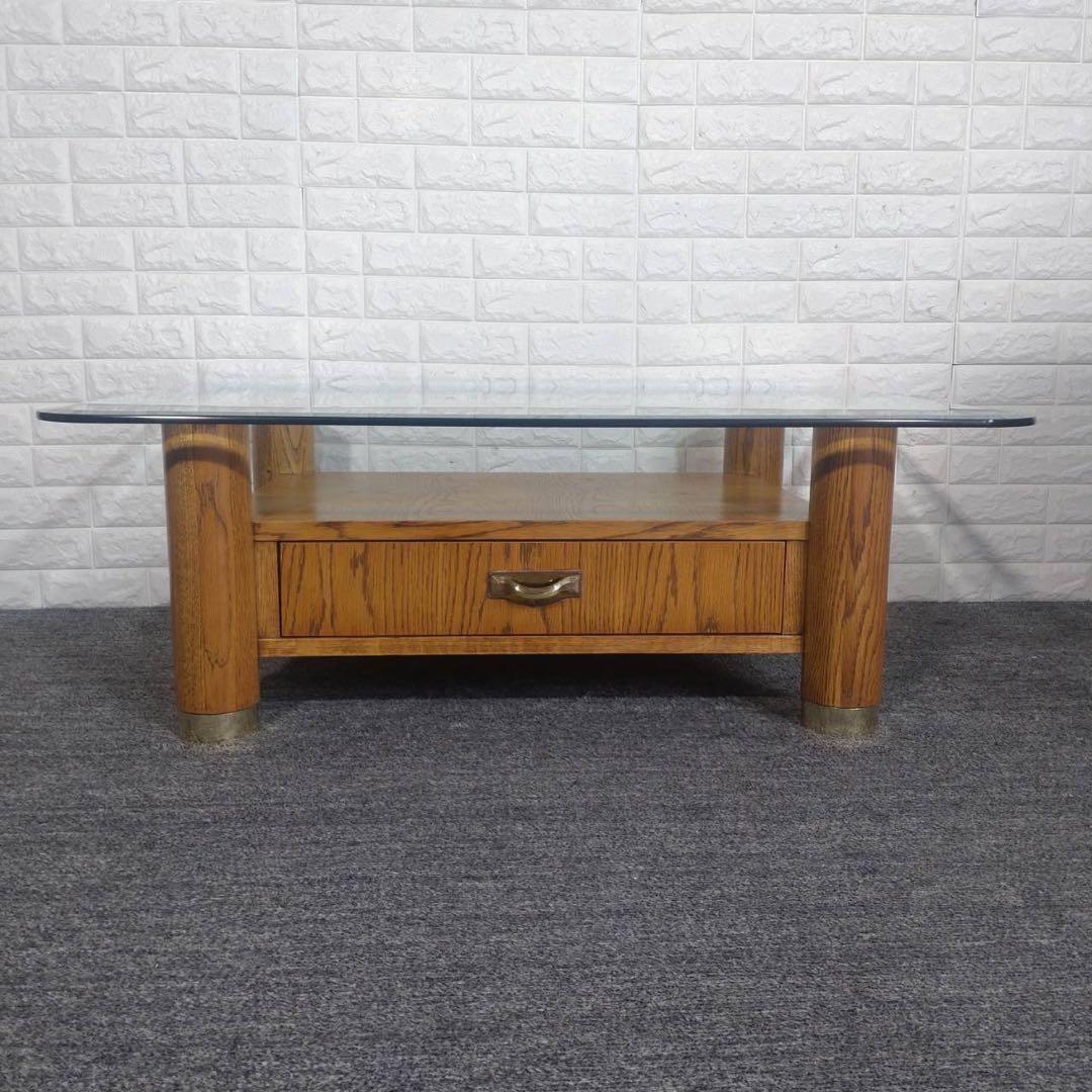 Thomasville トーマスビル ガラステーブル センターテーブル F097