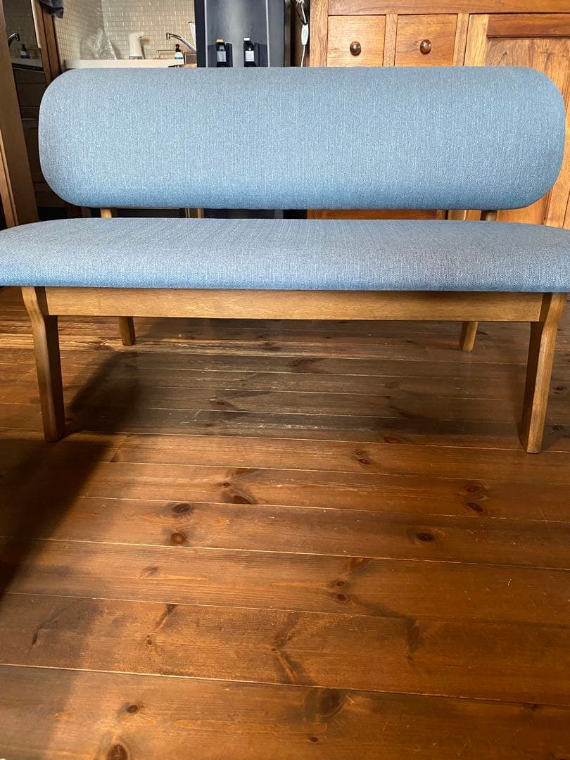 ライトブルー 2人掛けソファ