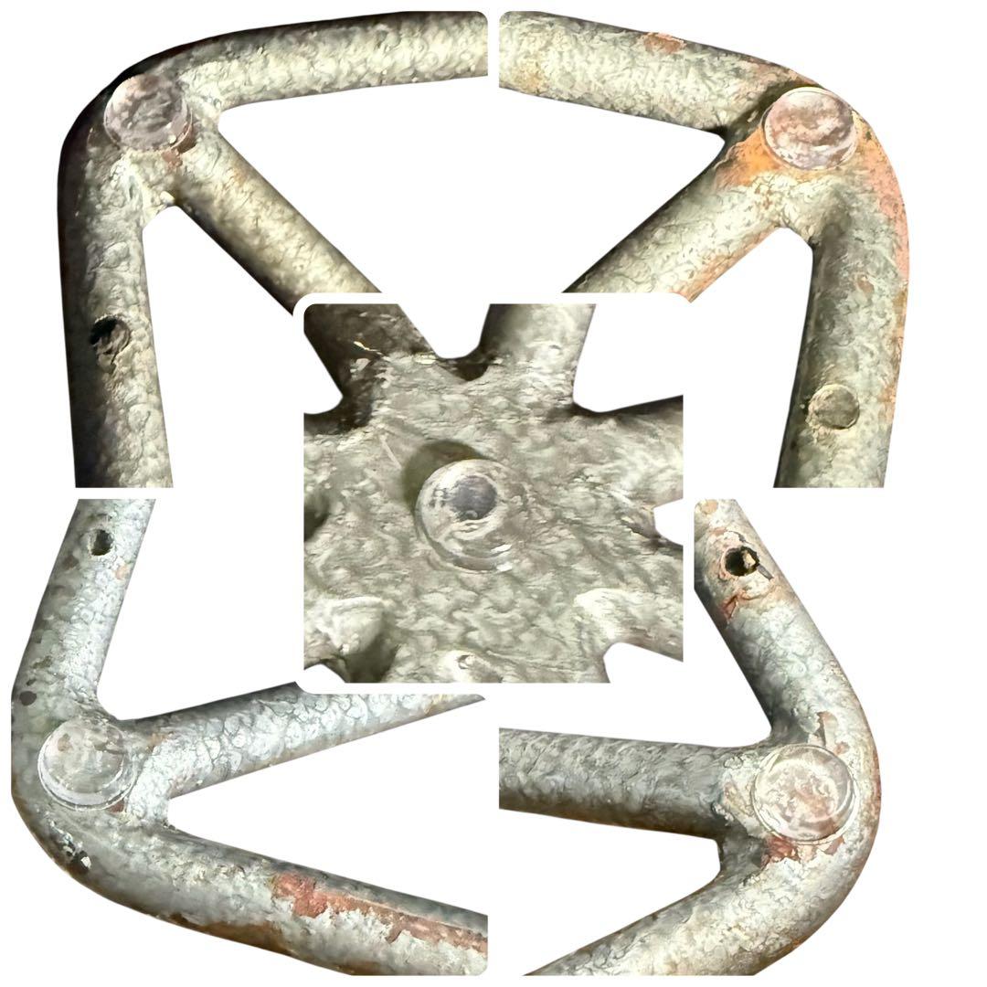 HR793 【希少】maruni リアルシャビーインダストリアル　ガラステーブル