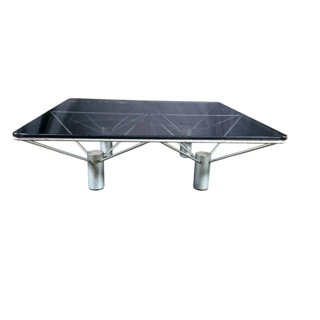 HR793 【希少】maruni リアルシャビーインダストリアル　ガラステーブル