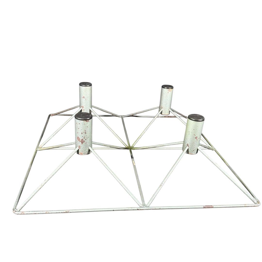 HR793 【希少】maruni リアルシャビーインダストリアル　ガラステーブル