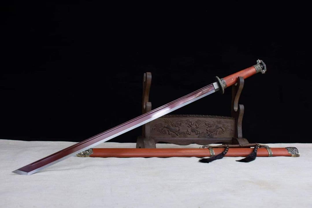 紅蓮唐刀-高性能マンガン鋼 古兵器 武具 刀装具 日本刀 模造刀