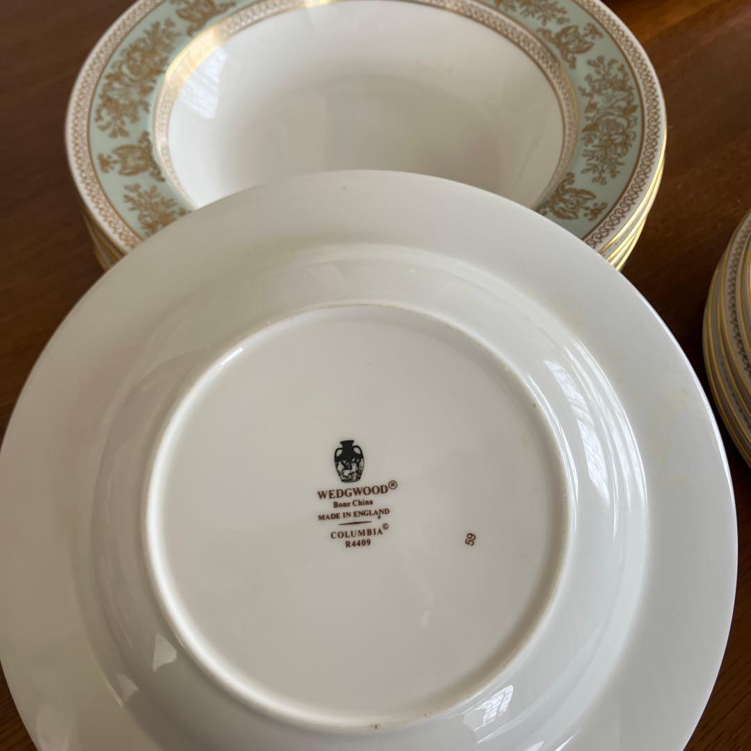 ウェッジウッド　　コロンビア　セージグリーン　フルセット　黒壺刻印　ヴィンテージ