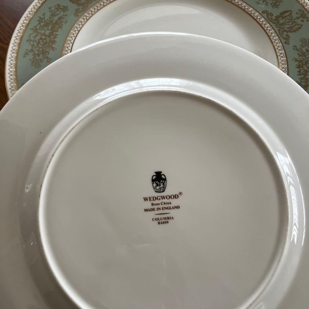 ウェッジウッド　　コロンビア　セージグリーン　フルセット　黒壺刻印　ヴィンテージ