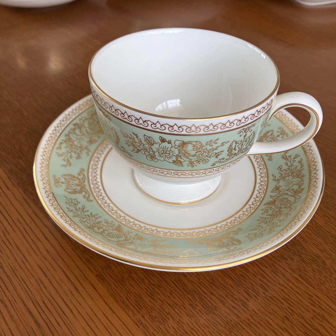 ウェッジウッド　　コロンビア　セージグリーン　フルセット　黒壺刻印　ヴィンテージ