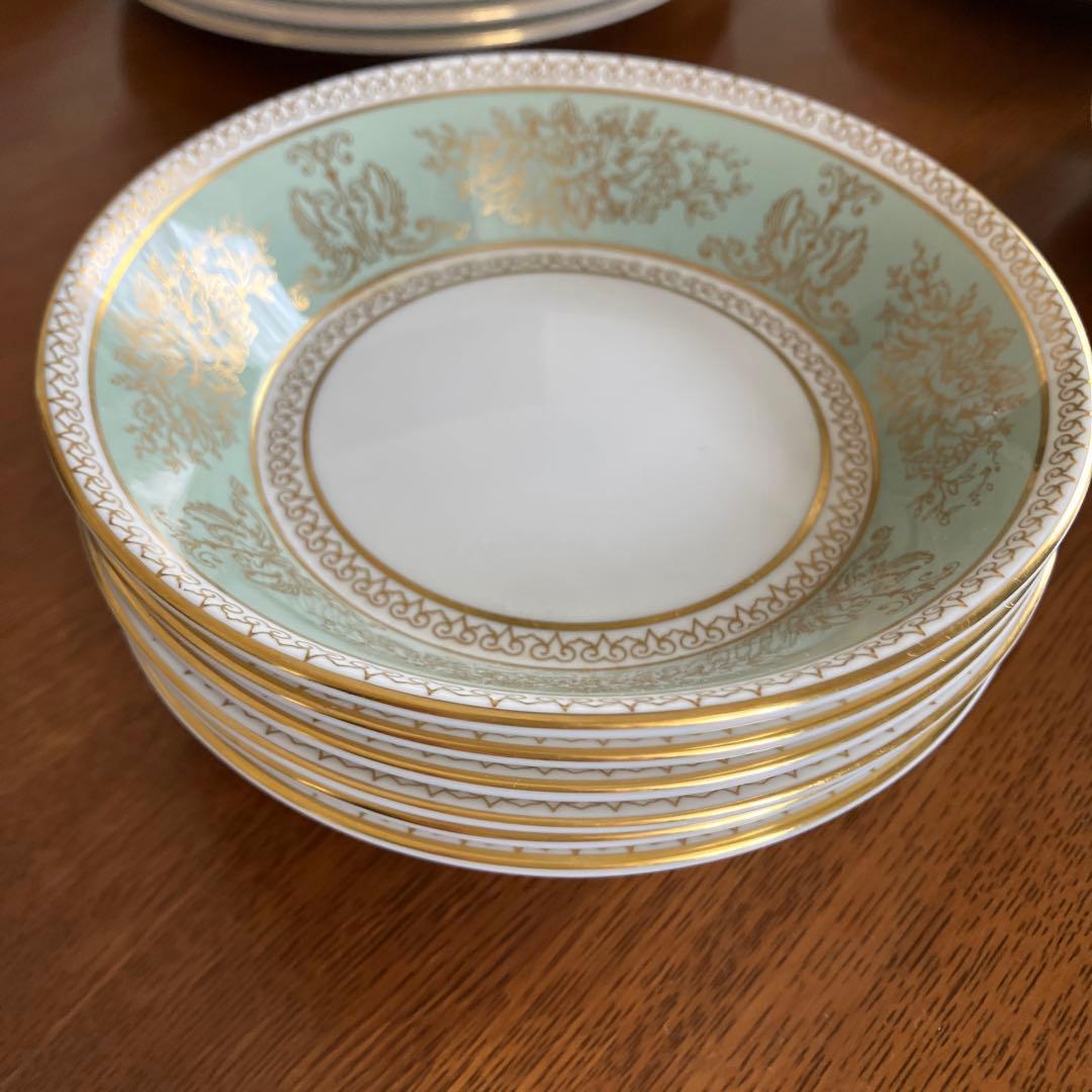 ウェッジウッド　　コロンビア　セージグリーン　フルセット　黒壺刻印　ヴィンテージ