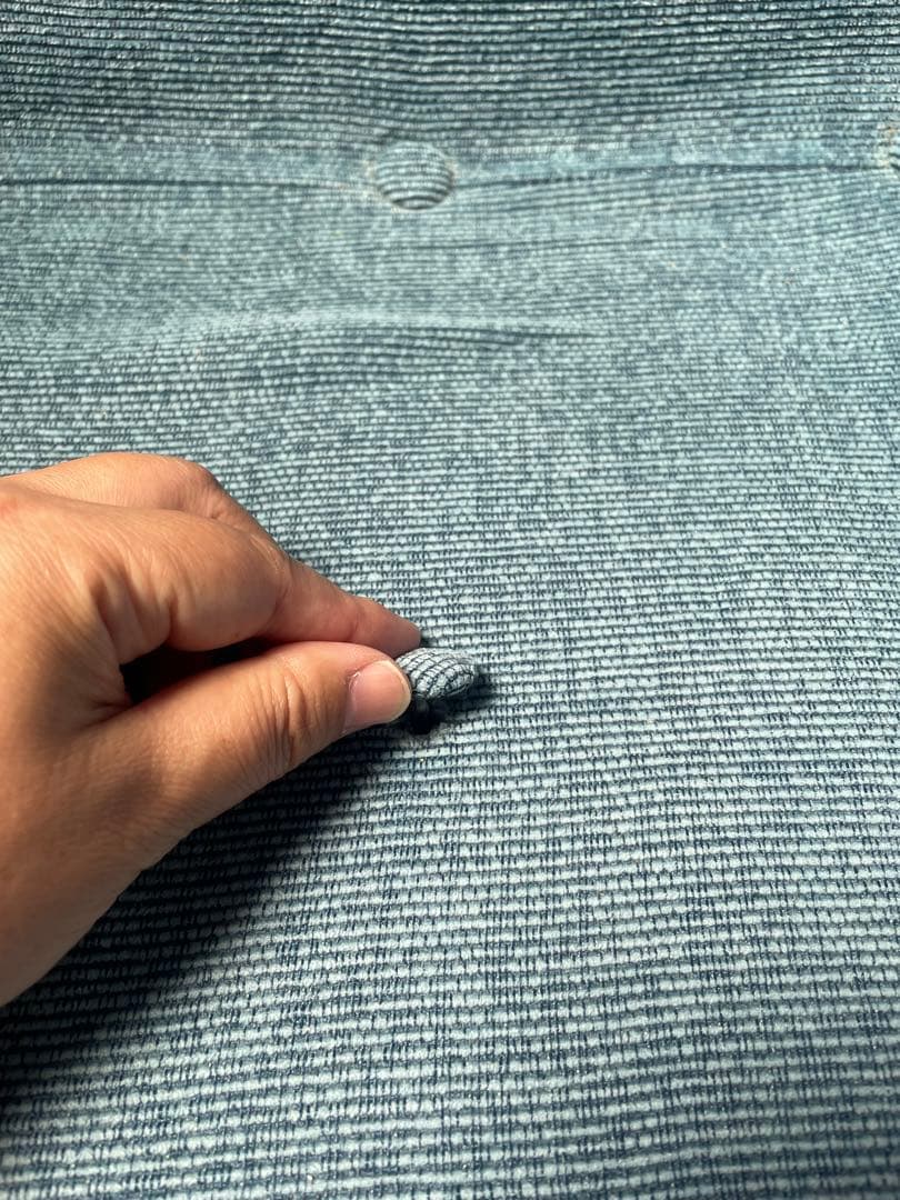 【あやりんさま専用】1人掛けソファ 青　ブルー※傷箇所追加