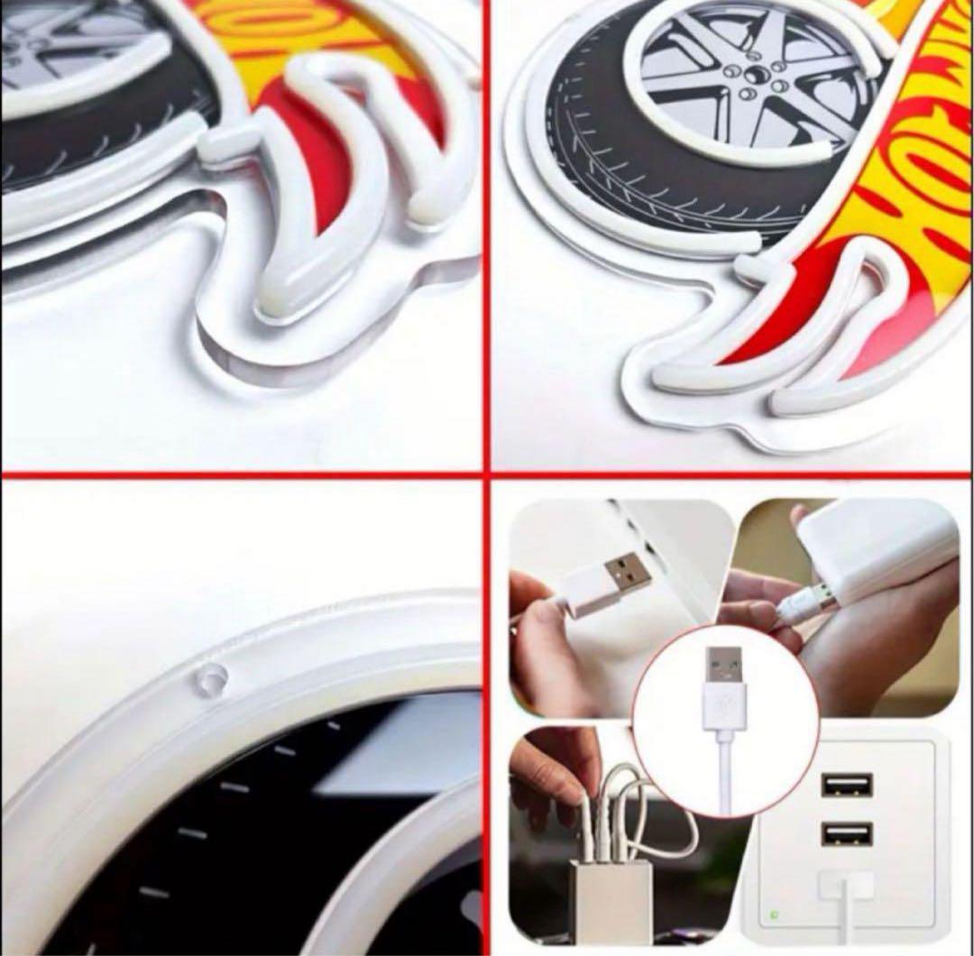 【LEDネオン】Hot Wheels ホットウィール 看板 インテリア