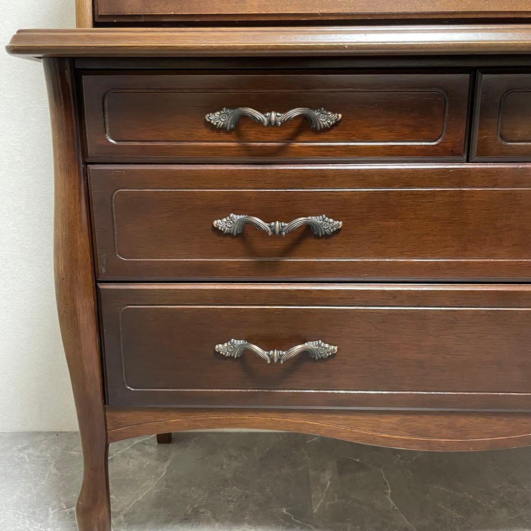 マルニ木工　ライティングビューロー　 机　デスク　引き出し収納　廃盤品