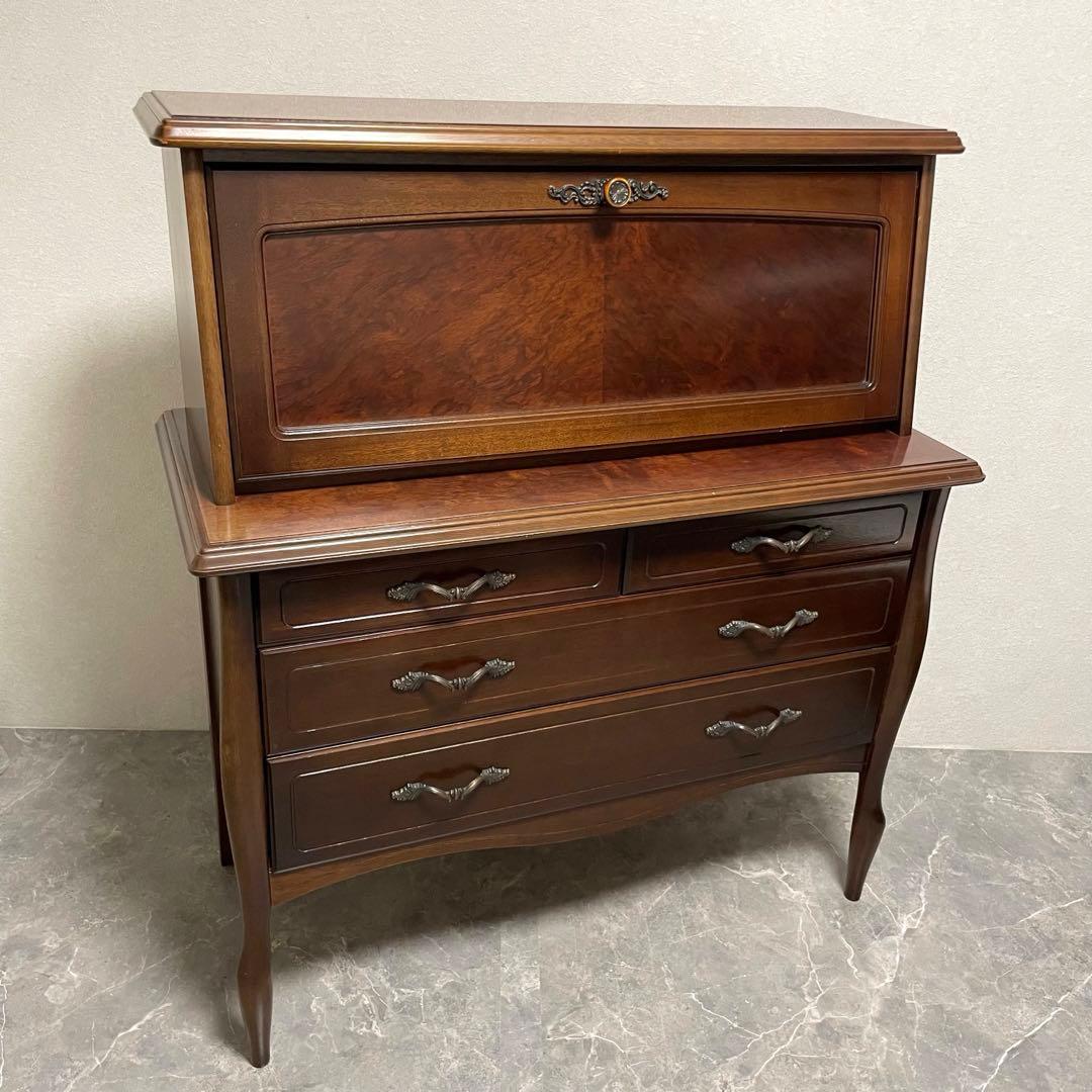 マルニ木工　ライティングビューロー　 机　デスク　引き出し収納　廃盤品