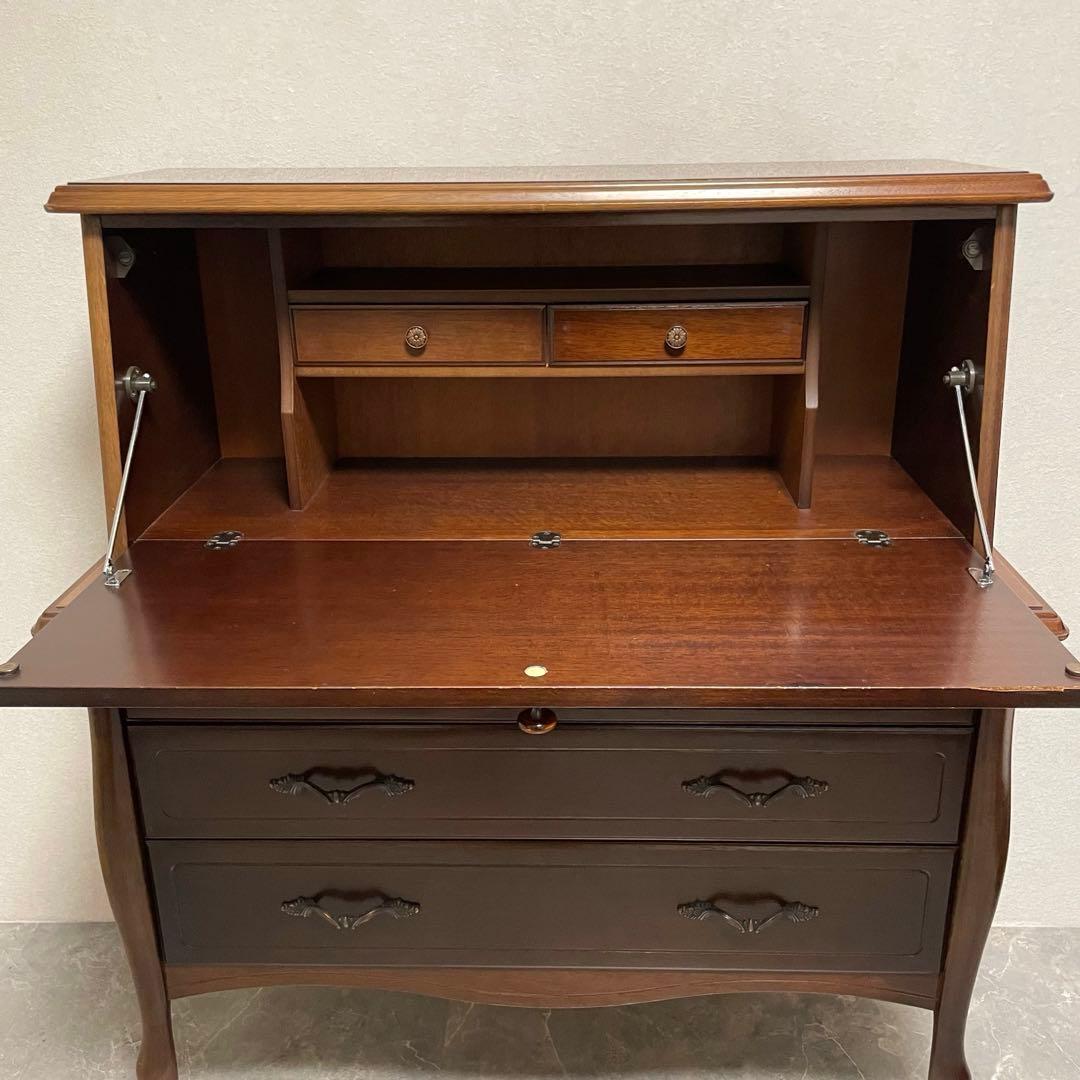 マルニ木工　ライティングビューロー　 机　デスク　引き出し収納　廃盤品