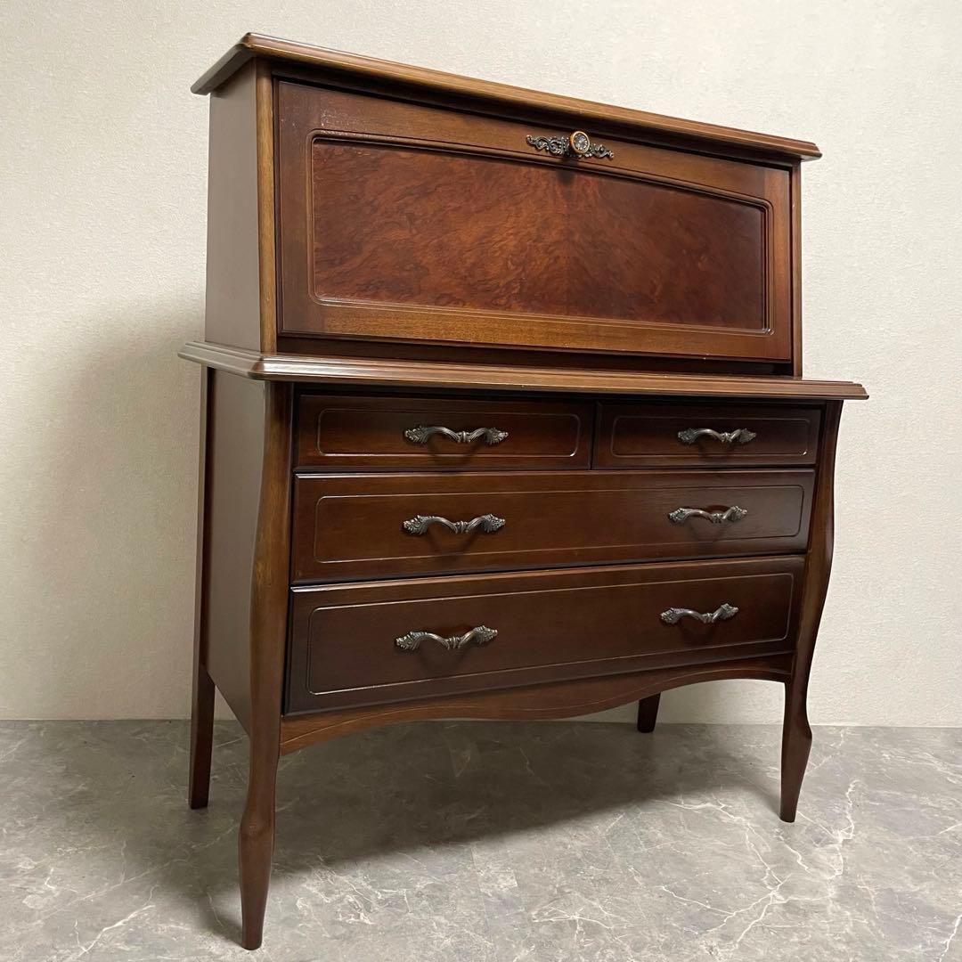 マルニ木工　ライティングビューロー　 机　デスク　引き出し収納　廃盤品