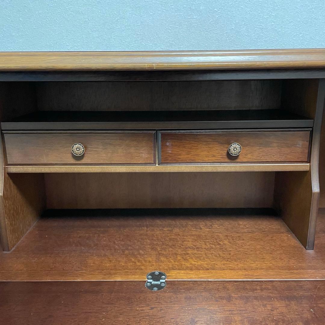 マルニ木工　ライティングビューロー　 机　デスク　引き出し収納　廃盤品