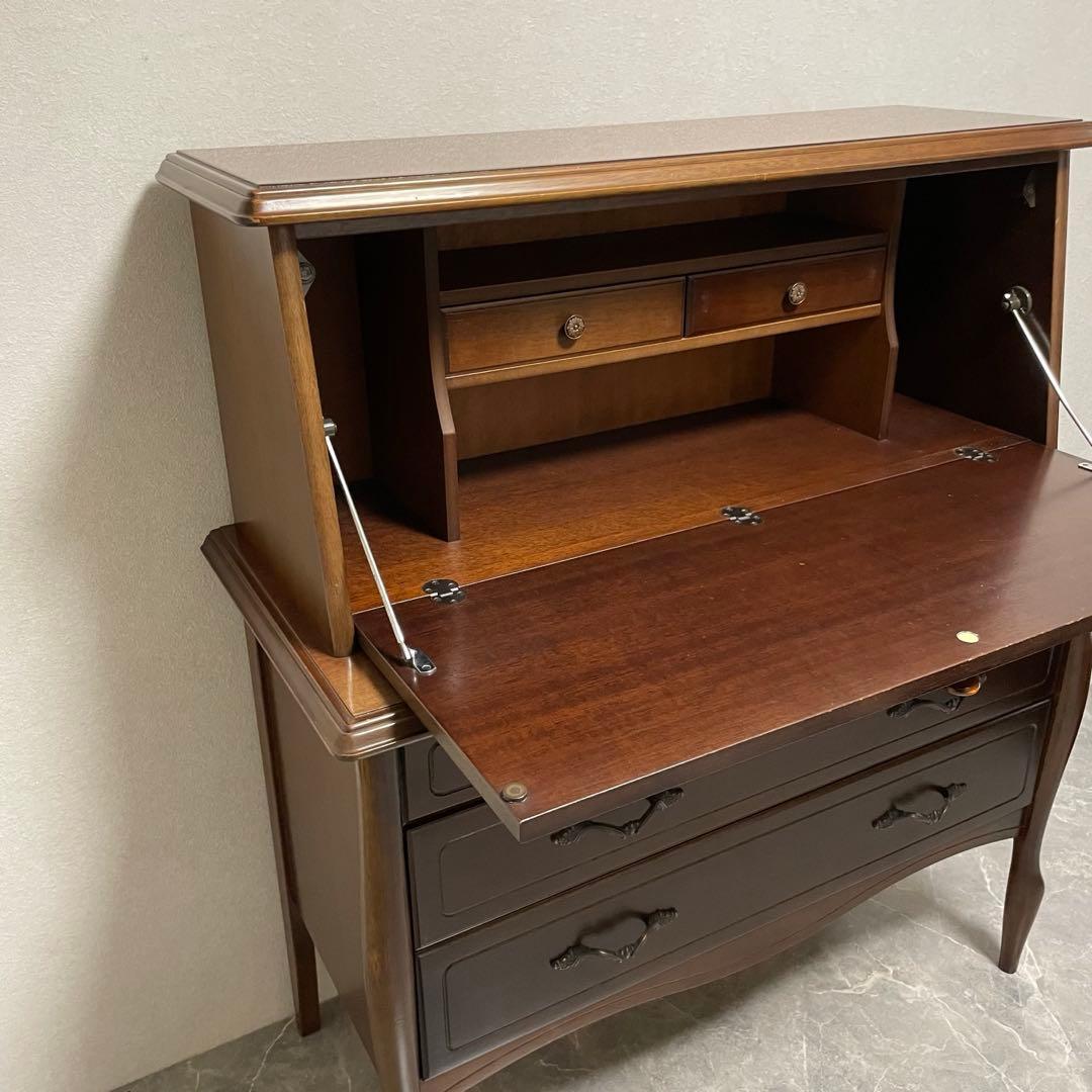 マルニ木工　ライティングビューロー　 机　デスク　引き出し収納　廃盤品