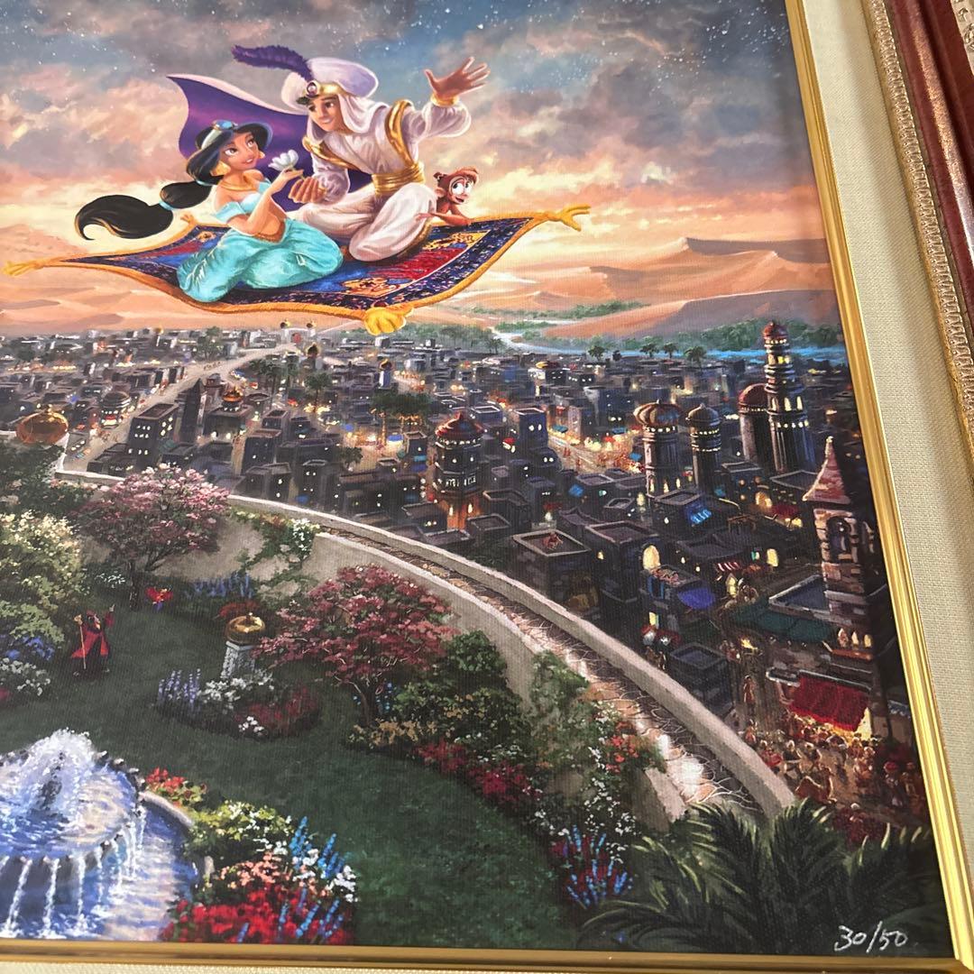 ディズニー　トーマスキンケード　アラジン　特大　シリアルナンバー　限定