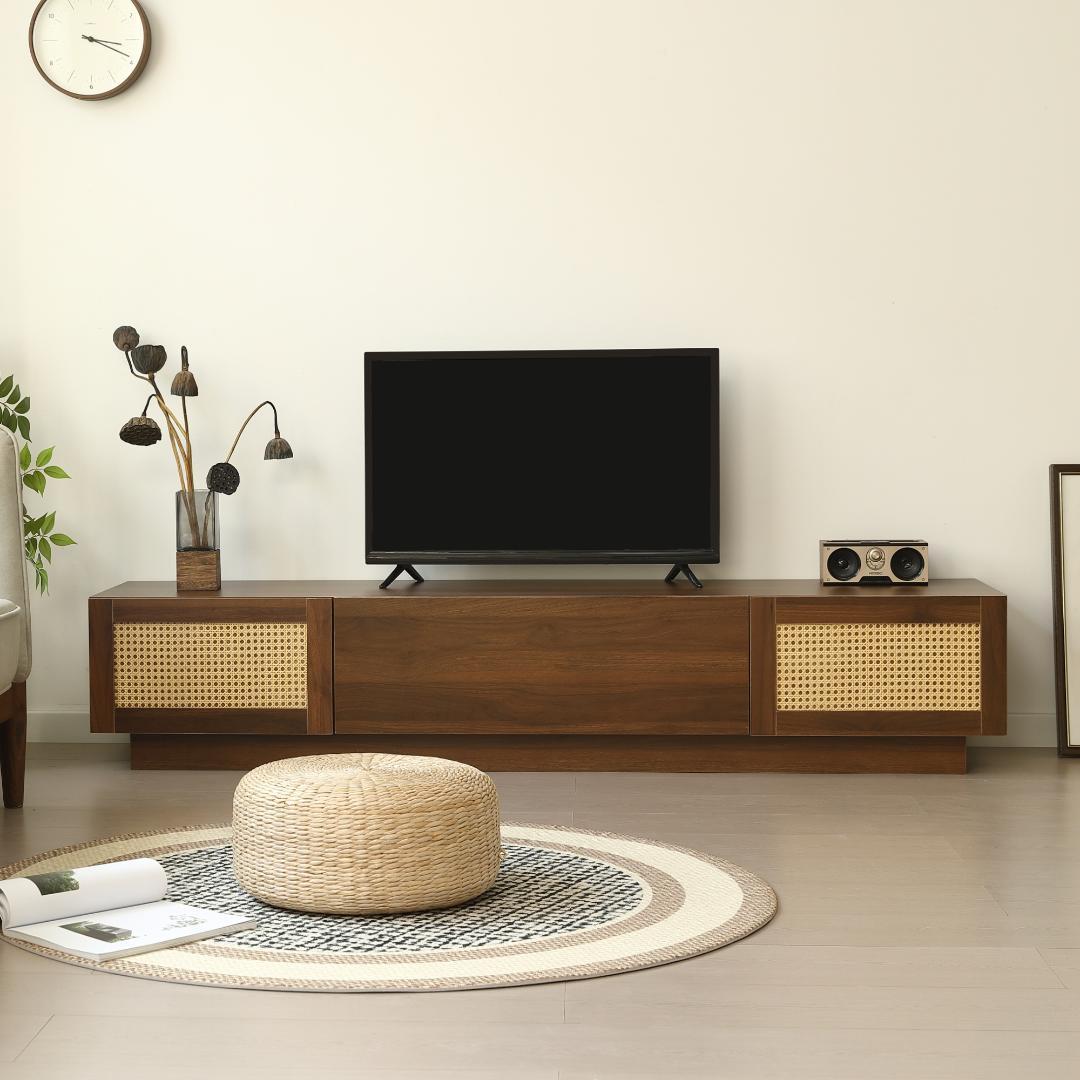 超人気！【幅180cm】テレビ台 ローボード 収納 テレビボードBROWN