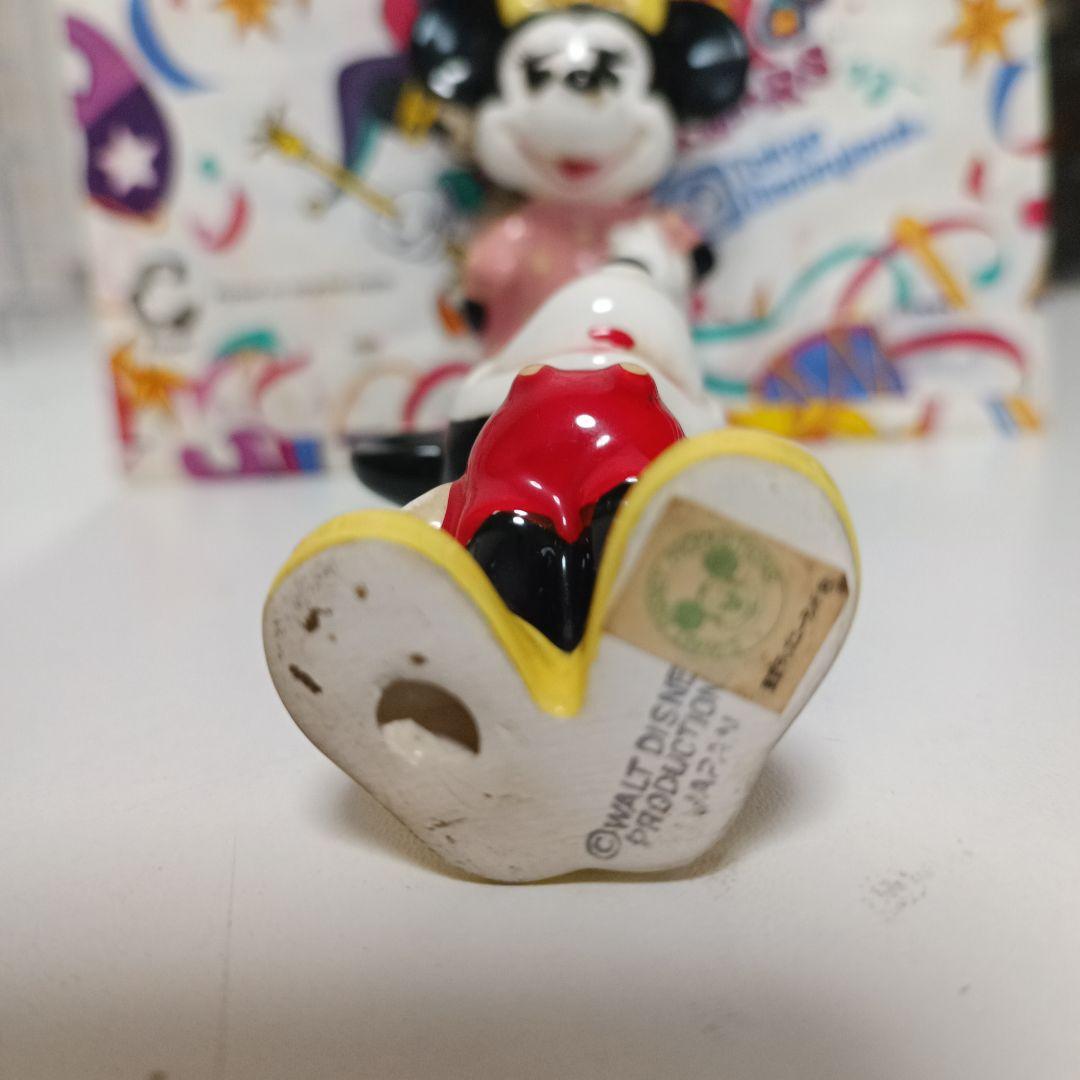 レア☆ミッキーミニー陶器置物 レトロ 東京ディズニーランド ミッキー