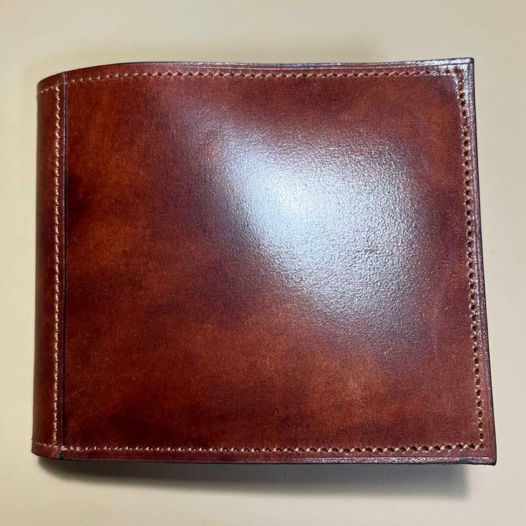 二つ折り財布　ロカド　ミュージアムコードバン　ハンドメイド