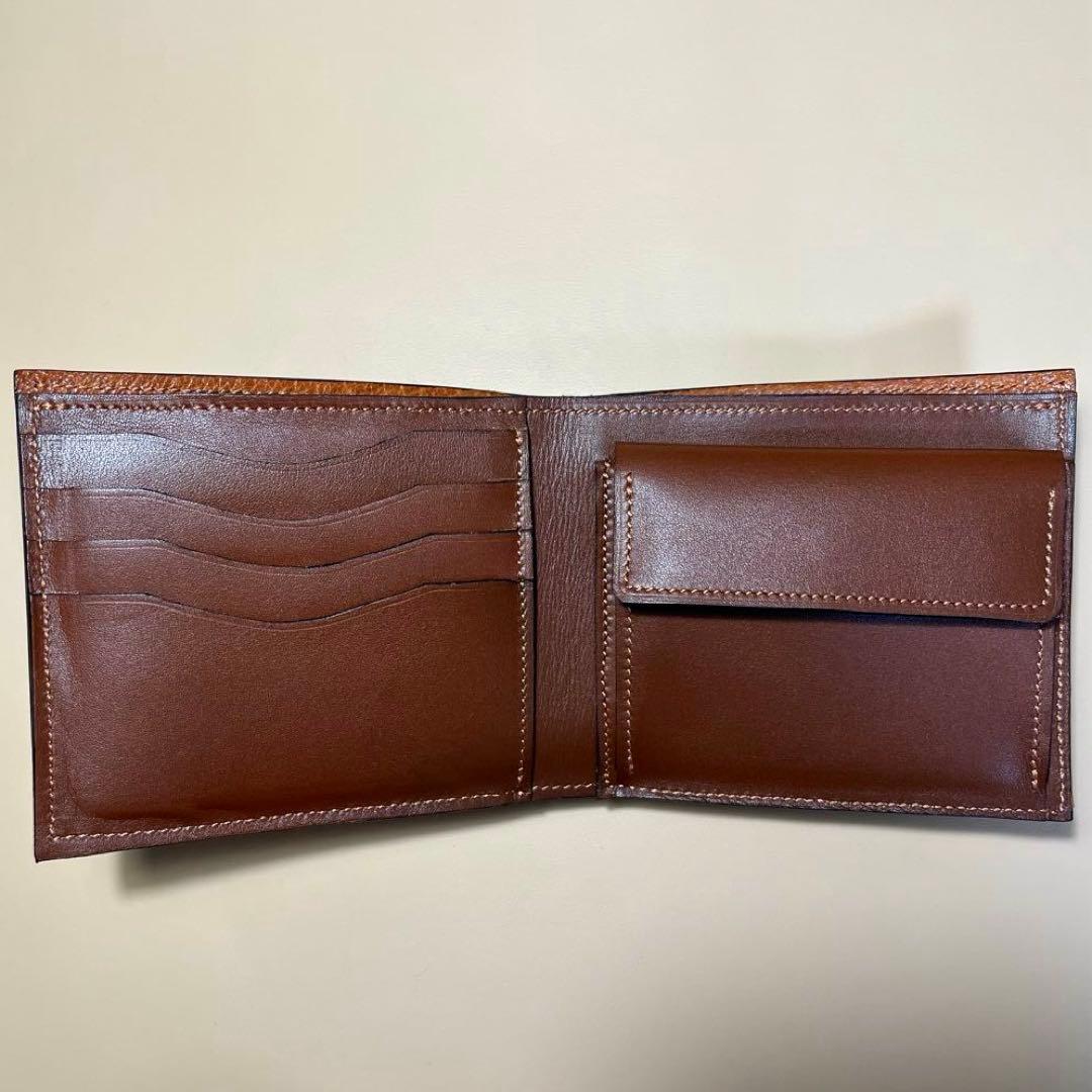 二つ折り財布　ロカド　ミュージアムコードバン　ハンドメイド