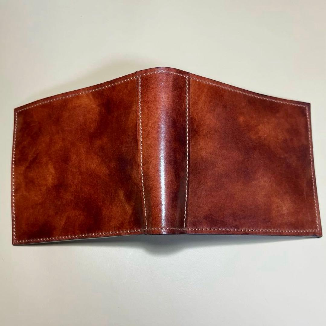 二つ折り財布　ロカド　ミュージアムコードバン　ハンドメイド